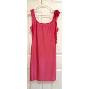 Lush Hot Pink Dress Sleeveless Party Cocktail Rose‎ Detail Size L